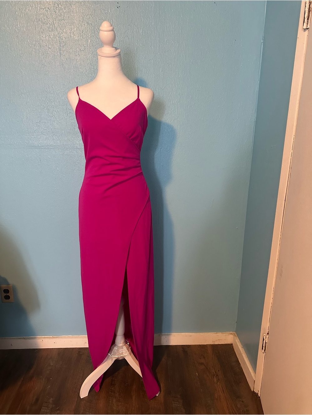 Emerald Sundae Fuchsia Spaghetti-Strap Maxi Dress